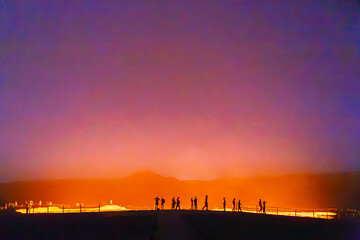 Obraz premium Darvaza (Derweze) gas crater (Door to Hell or Gates of Hell) in Turkmenistan