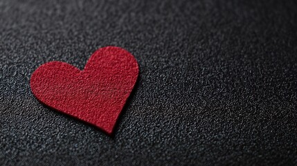 Obraz premium adoration. A red heart symbol stands out against a textured black background with a warm glow. wellbeing guides, coaching materials, designed for coaching and self-improvement content.