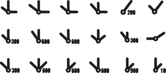 Vector hand silhouettes set illustration design icons