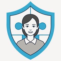 Simple Woman Face Design