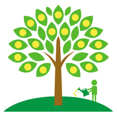 Green Tree and Small Person