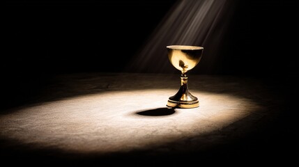 elite. A shining gold trophy on a velvet podium with dramatic spotlight. event key visuals, club posters, designed for fitness apps and gym onboarding, drives event promotion.