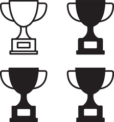 Isolated Football Trophy Black Silhouette, football trophy cup, championship trophy, Super Bowl sports victory, football award, winning trophy, football winner icon, isolated vector