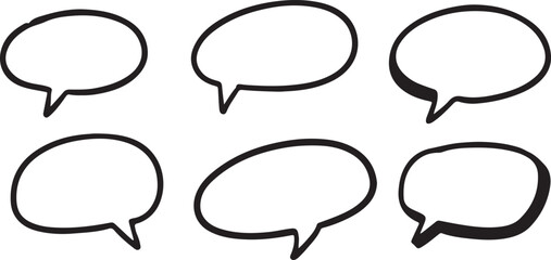 set of speech bubbles