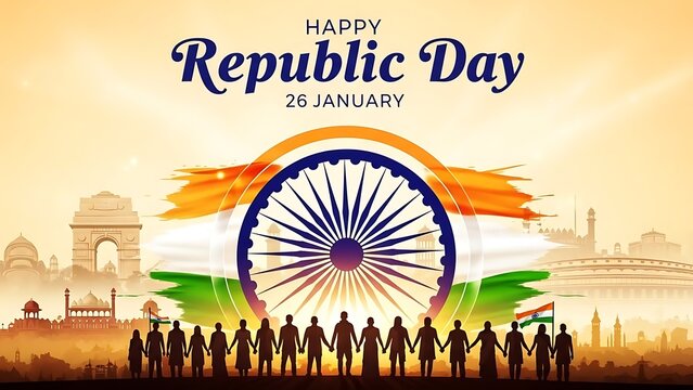 26 January Republic Day Poster | Jai Hind, Indian Flag, Ashoka Chakra, Desh Bhakti Theme, National Festival Celebration Graphic Designer January Republic Day Special | Happy Republic Day India 2025 | 