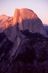 sunset in mountains half dome