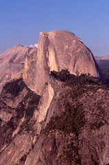 sunset in the mountains half dome