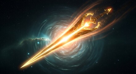 Fiery cosmic energy stream in deep space