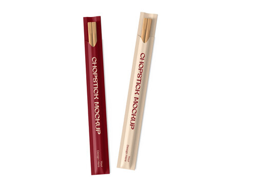 Minimal Chopsticks Packaging Mockup
