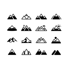 mountain, vector, landscape, mountains, snow, illustration, nature, icon, sky, hill, sun, travel, rock, peak, design, silhouette, symbol, logo, ice, egypt, sign, range, winter, climbing, sunset