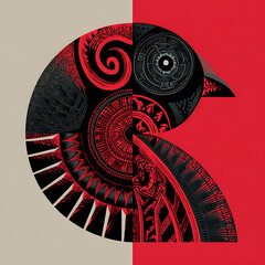 Graphic Using New Zealand Maori Design Representing Culture