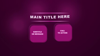 Purple Background with Title and Buttons Template. - Powered by Adobe