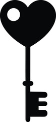 Heart Key Icon