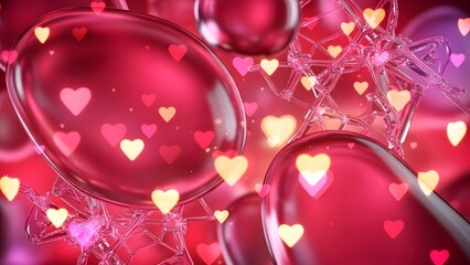 Romantic heart shaped lights