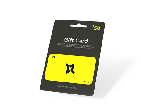 Realistic Gift Card Mockup