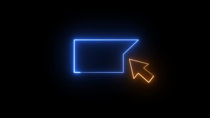 click here button animation.4K motion animation. - Powered by Adobe