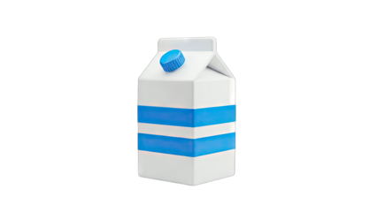Milk Carton Isolated on White Background