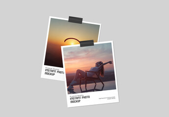 Instant Polaroid Photo Mockup Set