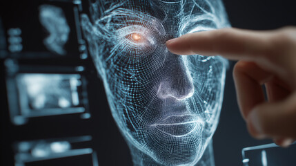 AI-powered facial recognition technology for security, identity verification, and analytics.