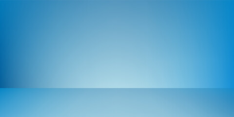 Blue studio room. Limbo light background. Abstract 3d backdrop for product presentation. Minimal wall scene. Showcase, promotion display modern