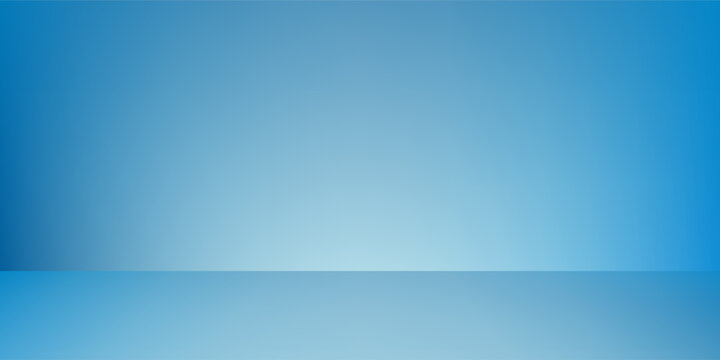 Blue studio room. Limbo light background. Abstract 3d backdrop for product presentation. Minimal wall scene. Showcase, promotion display modern