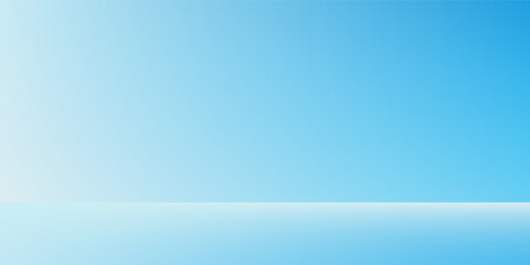 Blue studio room. Limbo light background. Abstract 3d backdrop for product presentation. Minimal wall scene. Showcase, promotion display modern