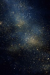 Golden Sparkles on Dark Background for Party Invitations and Decor