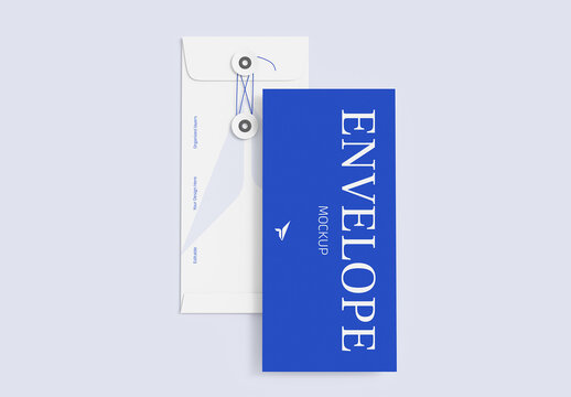 Minimal String Tie Envelope Mockup Template