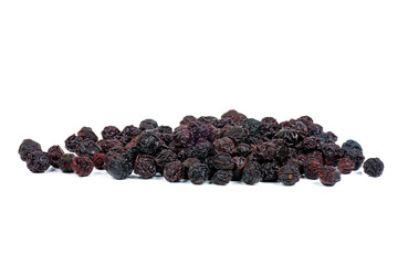 Pile sweet dried cherry isolated on a white background