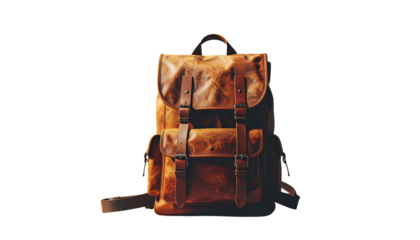 Minimalist backpack product image, isolated on white background, lifestyle travel concept