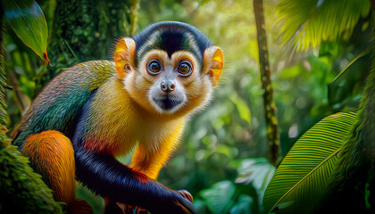 Black-capped Squirrel Monkey