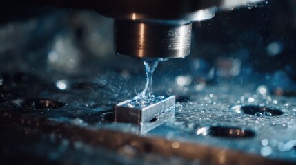 Dynamic medium shot showing the stamping process crafting miniature detailed metal elements with exceptional precision and consistency.