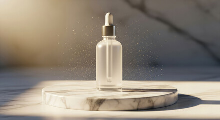 High End Beauty Serum Packaging Mockup With Soft Luxury Lighting.