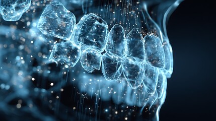 Digital 3D Dental Model of Human Teeth for Modern Dentistry Concept