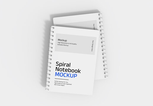 Realistic Spiral Notebook Mockup