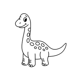 Coloring book dinosaurus, dinosaurus line art, doodle art dinosaurus