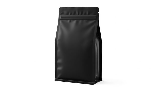 Black stand-up pouch with zipper