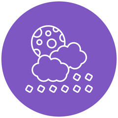 Snowy night Icon