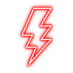 A vibrant neon lightning bolt icon featuring a gradient glow on a clean light for modern designs.