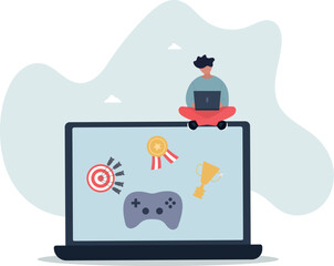 Gamification, marketing strategy for customer to achieve target and win the prize,life and employment of people.