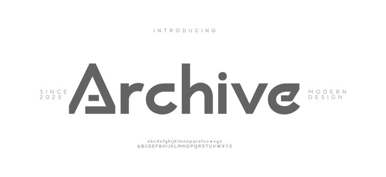 Modern abstract digital alphabet font. Minimal sans serif typography, Creative urban sport fashion futuristic font and with numbers.