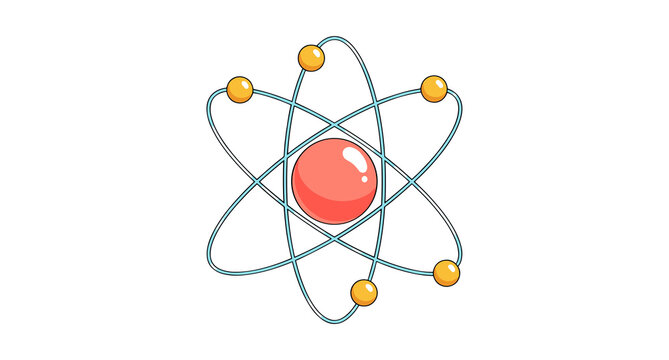 Illustration of an atom with electrons