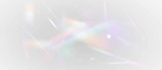 Shiny spectrum neon transparent PNG crystal rainbow ray diamond lens sparkle light effect glass bokeh glitter beam bright background rainbow light radiant flash reflex © Inna(Taras)