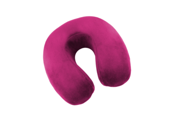 Vibrant Magenta U-Shaped Travel Pillow Offering Ergonomic Neck Support for Comfortable Journeys and Relaxation