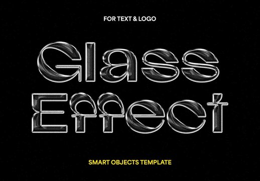 Glass Text & Logo Effect Mockup
