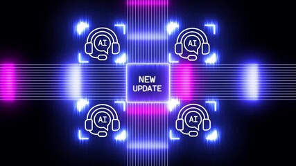 Futuristic glowing circuit lines system board business tech motion graphics video. update progress security data mobile banking processor with intricate circuit lines global network.. - Powered by Adobe