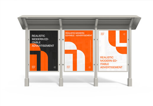 Bus Stop Shelter Mockup