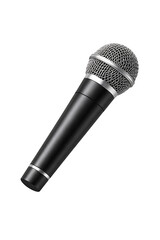 Black Handheld Microphone Isolated