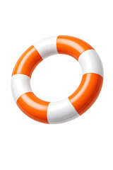 Orange Lifebuoy Ring Isolated
