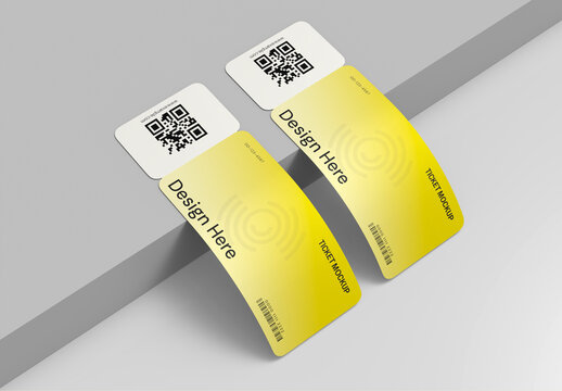 Two Ticket Mockup Template